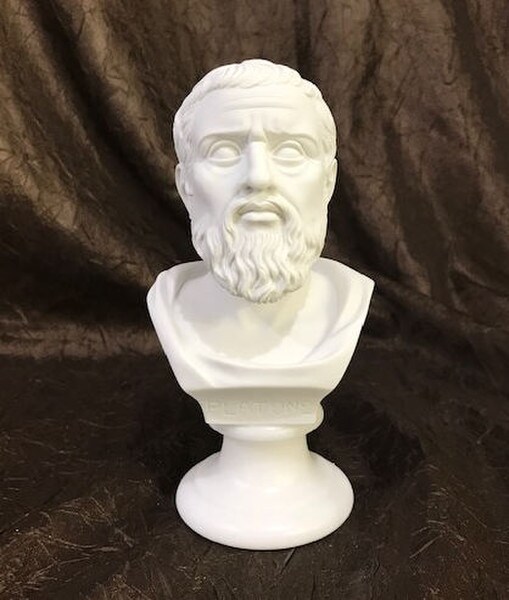 Bust of Plato Marble Sculpture Portraiture Statue Figurine Head